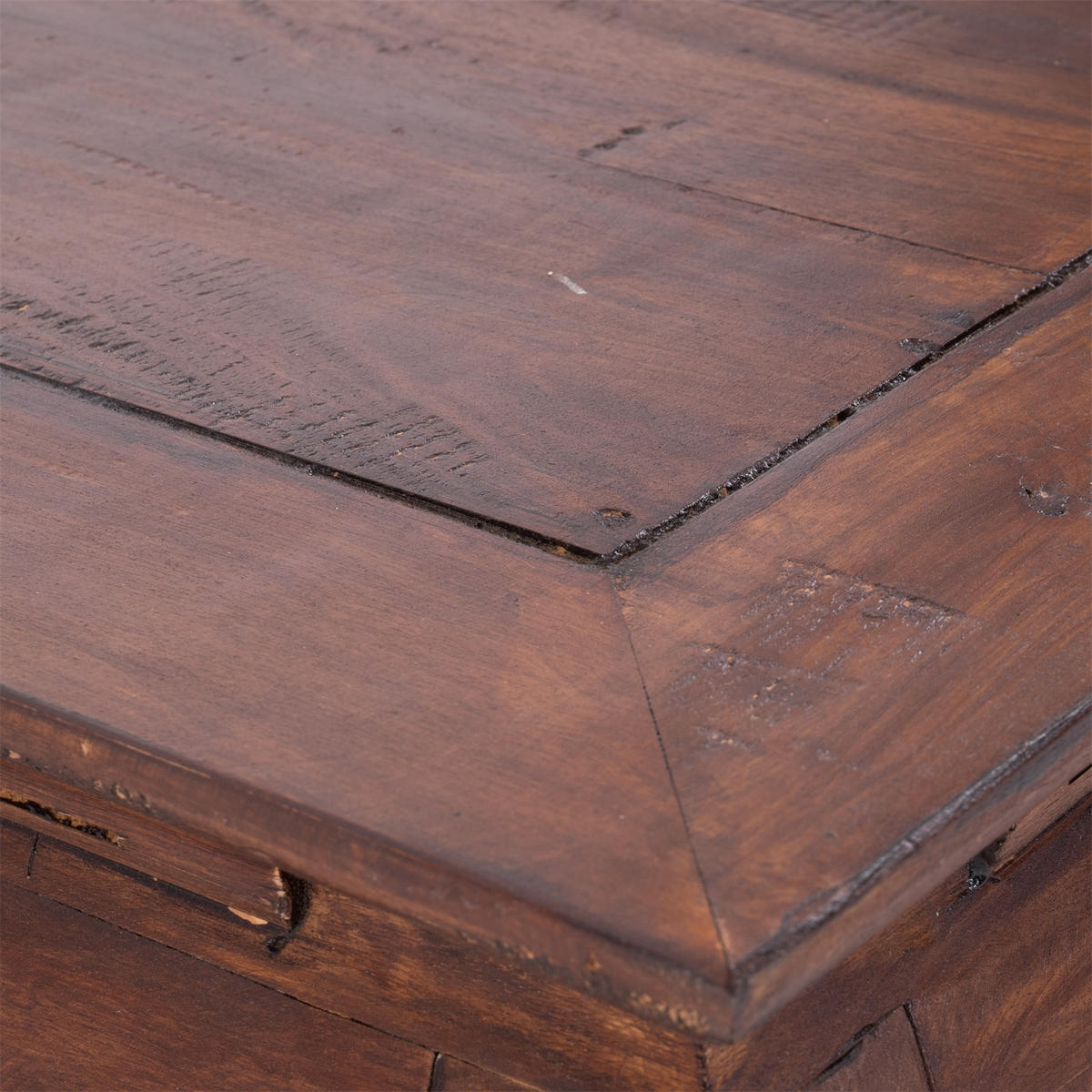 OPIUMTISCH EAST 100 Mahagoni Recyclingholz massiv 02 hellbraun - Hellbraun, Holz (60/100/41cm) - DESIGN DELIGHTS