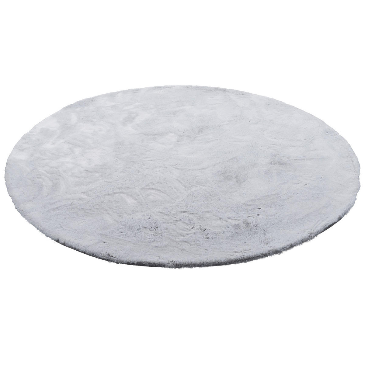 FELLTEPPICH LUXUS SUPER SOFT PLUSH RUND - Hellgrau, Textil (160/160cm) - Pergamon