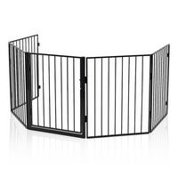 KAMINSCHUTZGITTER 300 cm - Schwarz, Metall (60/76/303cm) - Juskys
