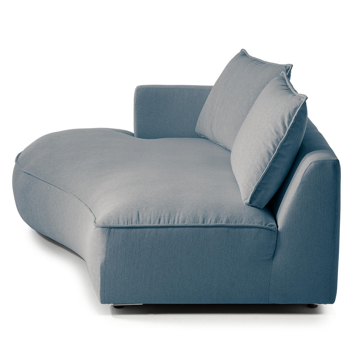 OTTOMANE - modular - Blau/Schwarz, Kunststoff/Textil (196/82/146cm) - home24