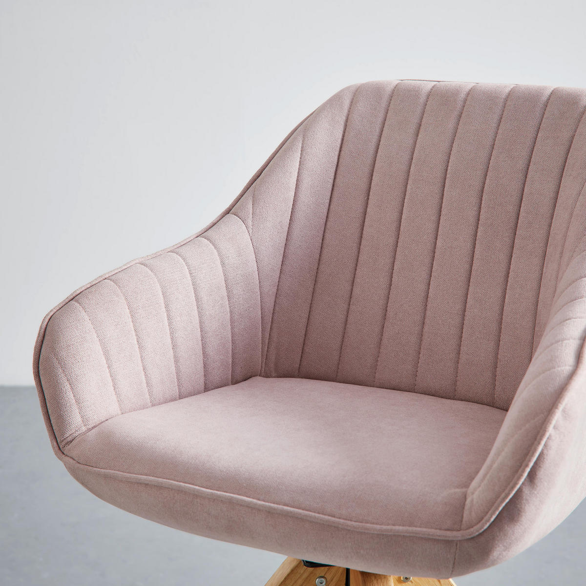 ARMLEHNSTUHL Leonie Rosa Webstoff Drehbar Gepolstert - Rosa, Holz (60/84/61cm) - Bessagi Home