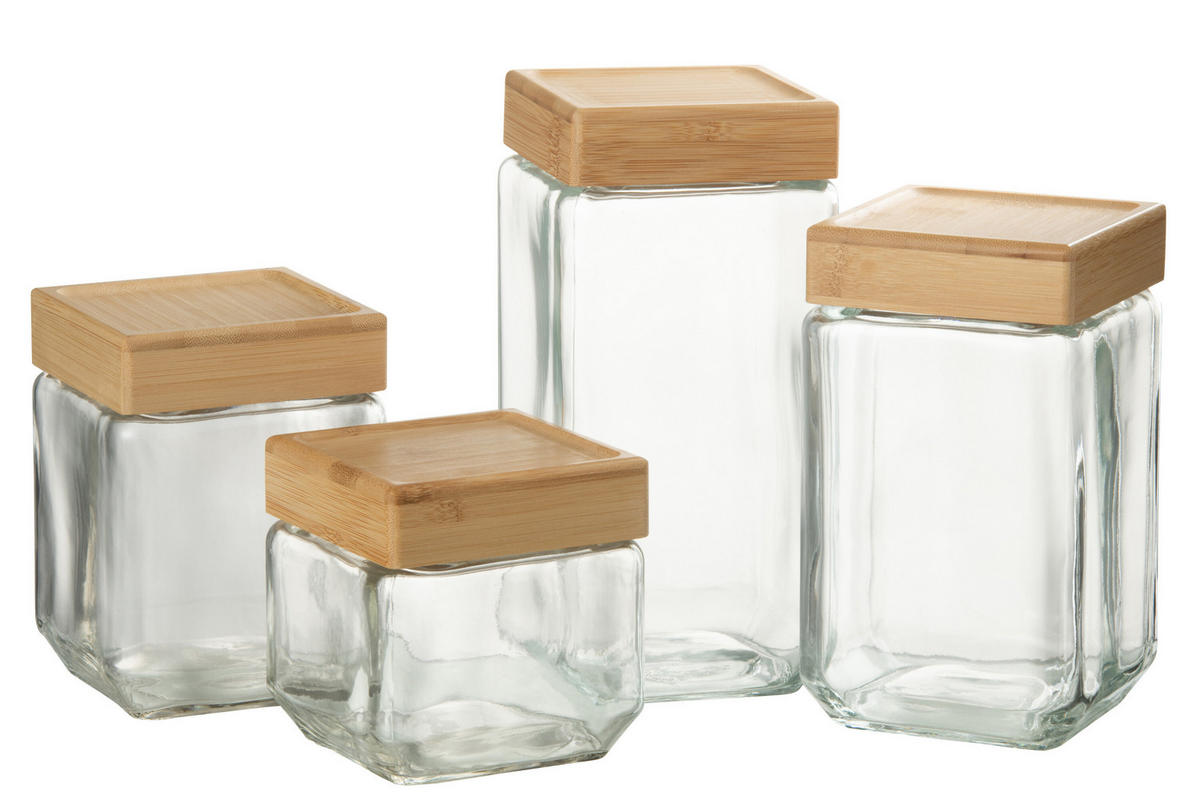 VORRATSGLAS BRAD - Glas - Transparant - Transparent, Glas (10.5/23/10.5cm) - J-Line