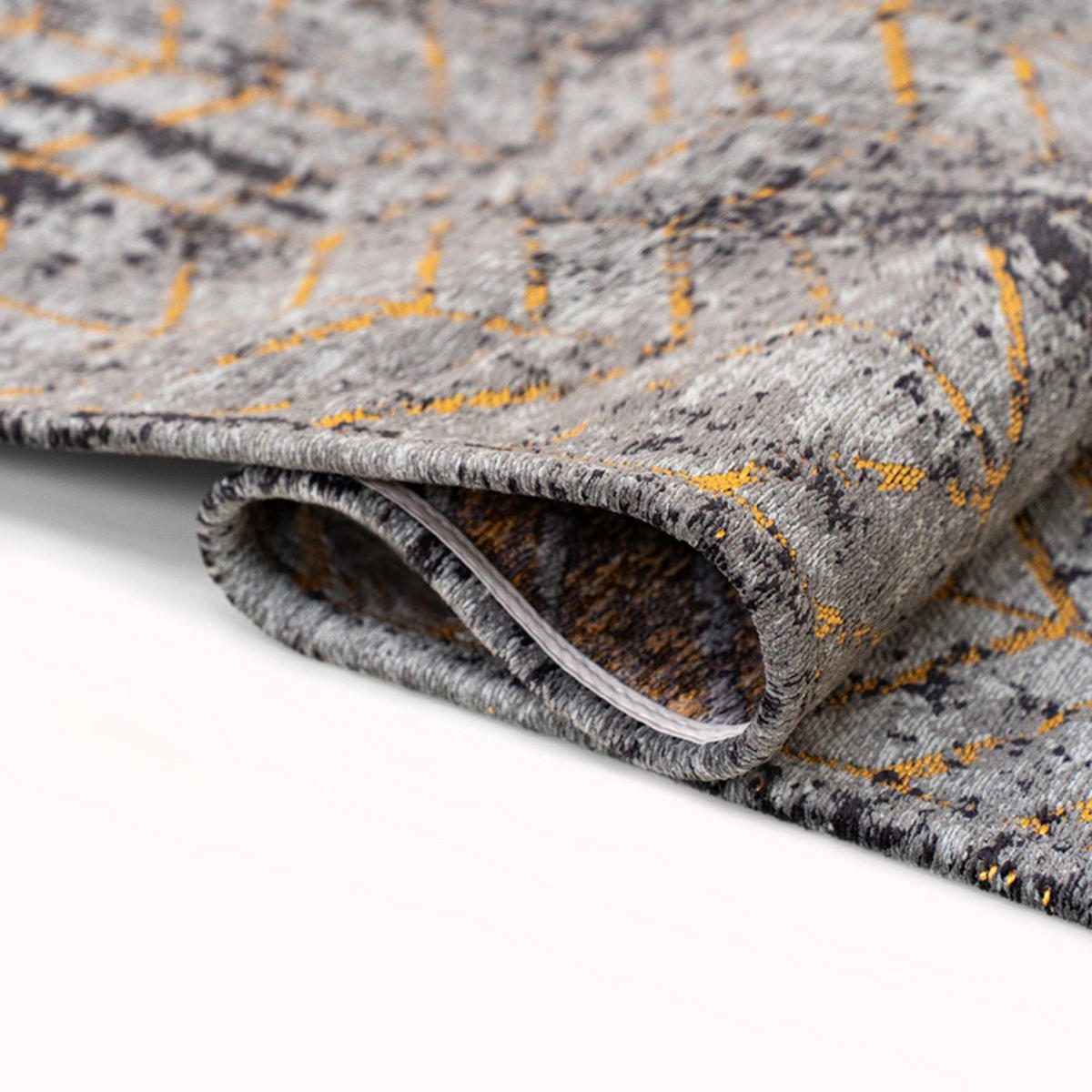 TEPPICH Broadway Glitter Mad Men Jacob's Ladder 80/250 cm - Schwarz, Naturmaterialien/Textil (80/250cm) - Louis De Poortere
