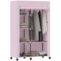 STOFFSCHRANK Rosegold 1 Stück - Roségold, Holzwerkstoff (103/162.5/43cm) - GiPP