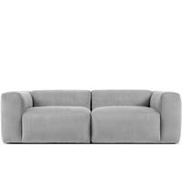 2,5-SITZER-MODULSOFA BUFFO mit extrem weicher und bequemer Sitzfläche, Kordstoff, hellgrau - Hellgrau, Textil (250/73/96cm) - KONSIMO®
