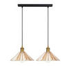 PENDELLEUCHTE Paris - Goldfarben/Schwarz, Glas/Metall (55/25/100cm) - kiki design