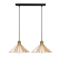 PENDELLEUCHTE Paris - Goldfarben/Schwarz, Glas/Metall (55/25/100cm) - kiki design