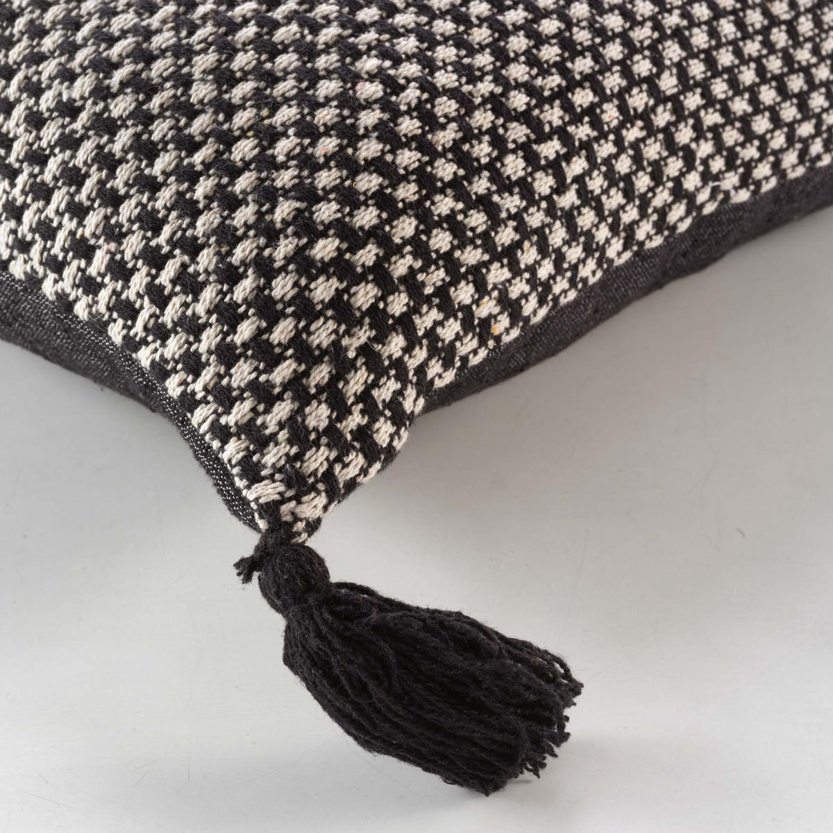 ZIERKISSEN Jennie 40/40 cm - Schwarz, Naturmaterialien (40/40cm) - Douceur d´intérieur