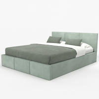 POLSTERBETT mit Stauraum Mint 120x200cm Kopfteil 88cm - Mintgrün, Holzwerkstoff/Textil (120/200cm) - Muralo
