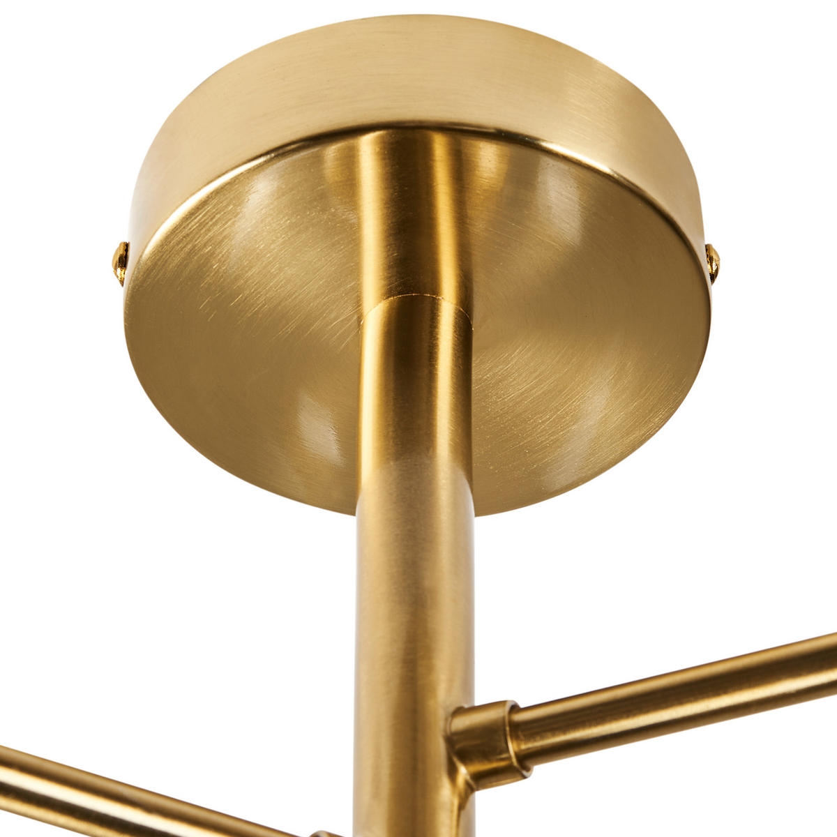 DECKENLAMPE Messing Maricao - Messingfarben, Glas (30/30/19cm) - Beliani