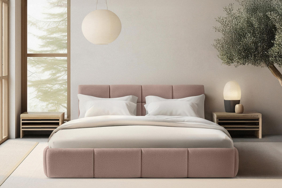 POLSTERBETT ALTOS, rosa - Rosa, Holz/Holzwerkstoff (180/200cm) - KONSIMO®
