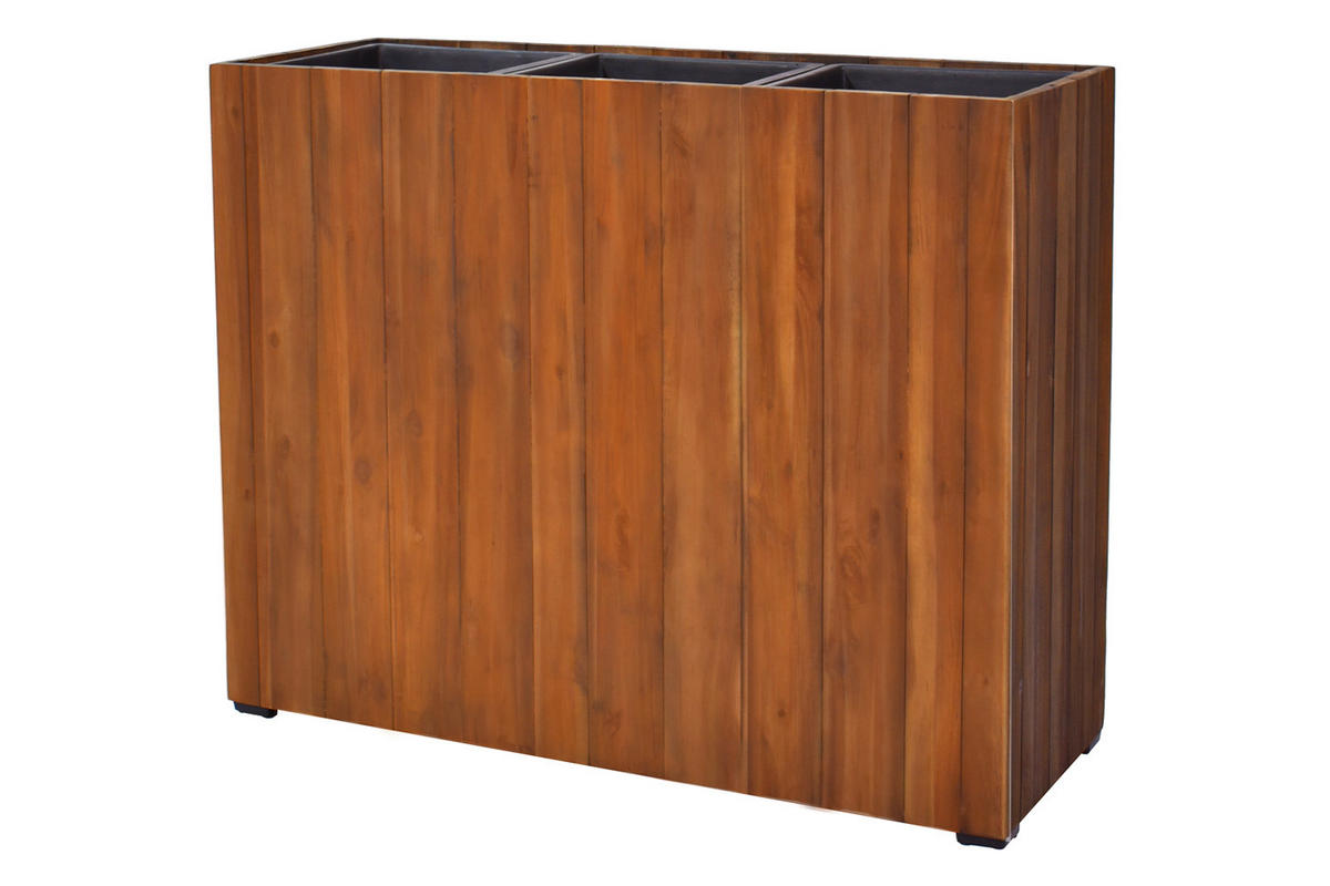 PFLANZKASTEN Colorado 4, 83x21x62 cm, Akazienholz, Braun - Braun, Holz (21/62/83cm) - dasmöbelwerk