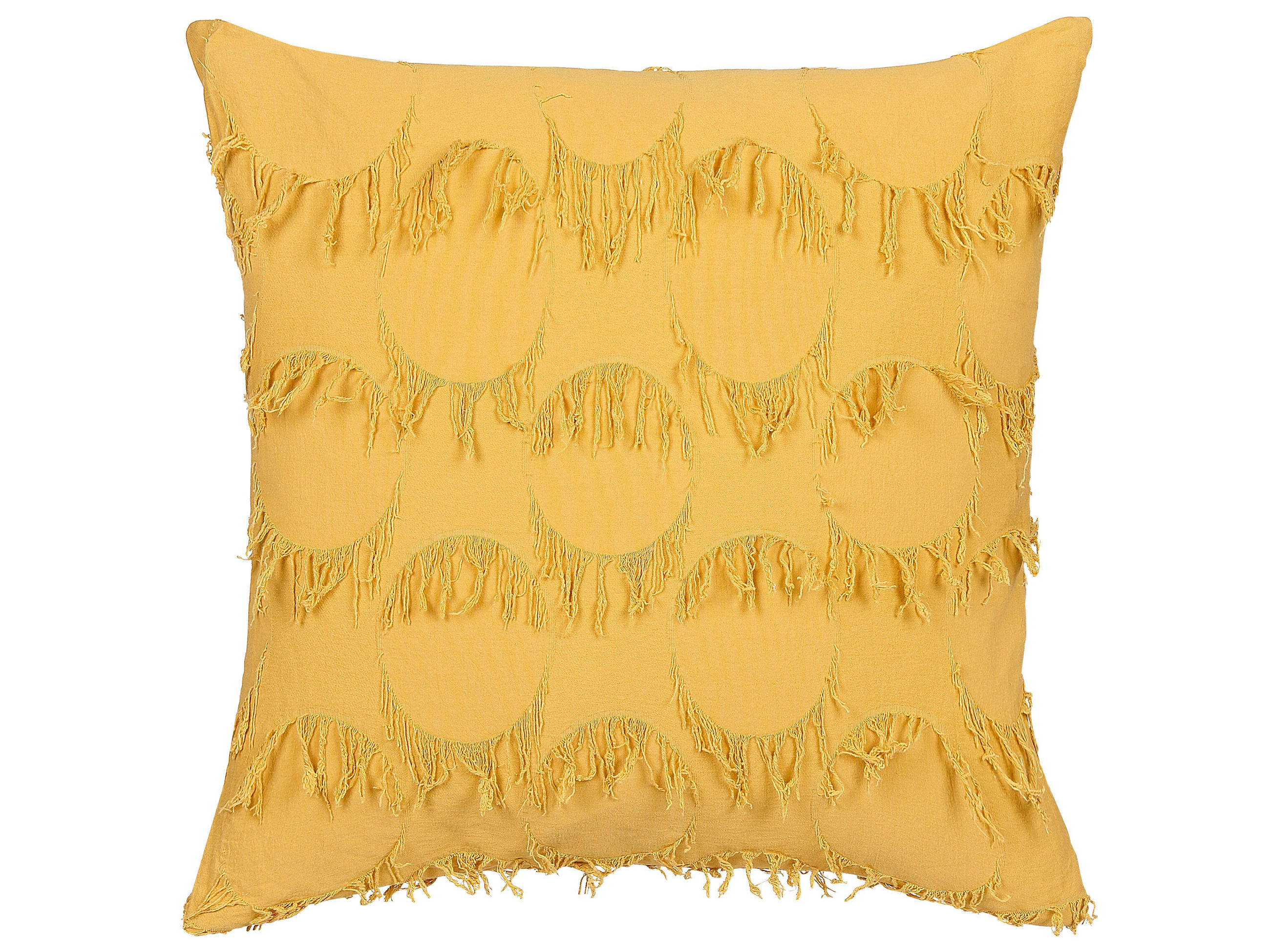 DEKOKISSEN 2er-Set Gelb 45/45 cm Agastache - Gelb, Textil (45/45cm) - Beliani