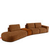 5-SITZER ECKSOFA ZUCCO Chenille links, Kupfer - Kupferfarben, Textil (430/84/105cm) - KONSIMO®