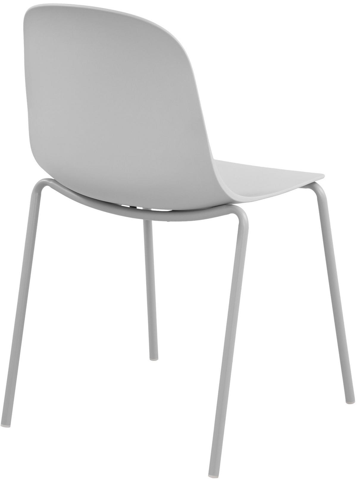 STAPELSTUHL 2 Kunststoff Hellgrau - Hellgrau, Kunststoff/Metall (51/85/55cm) - CLP