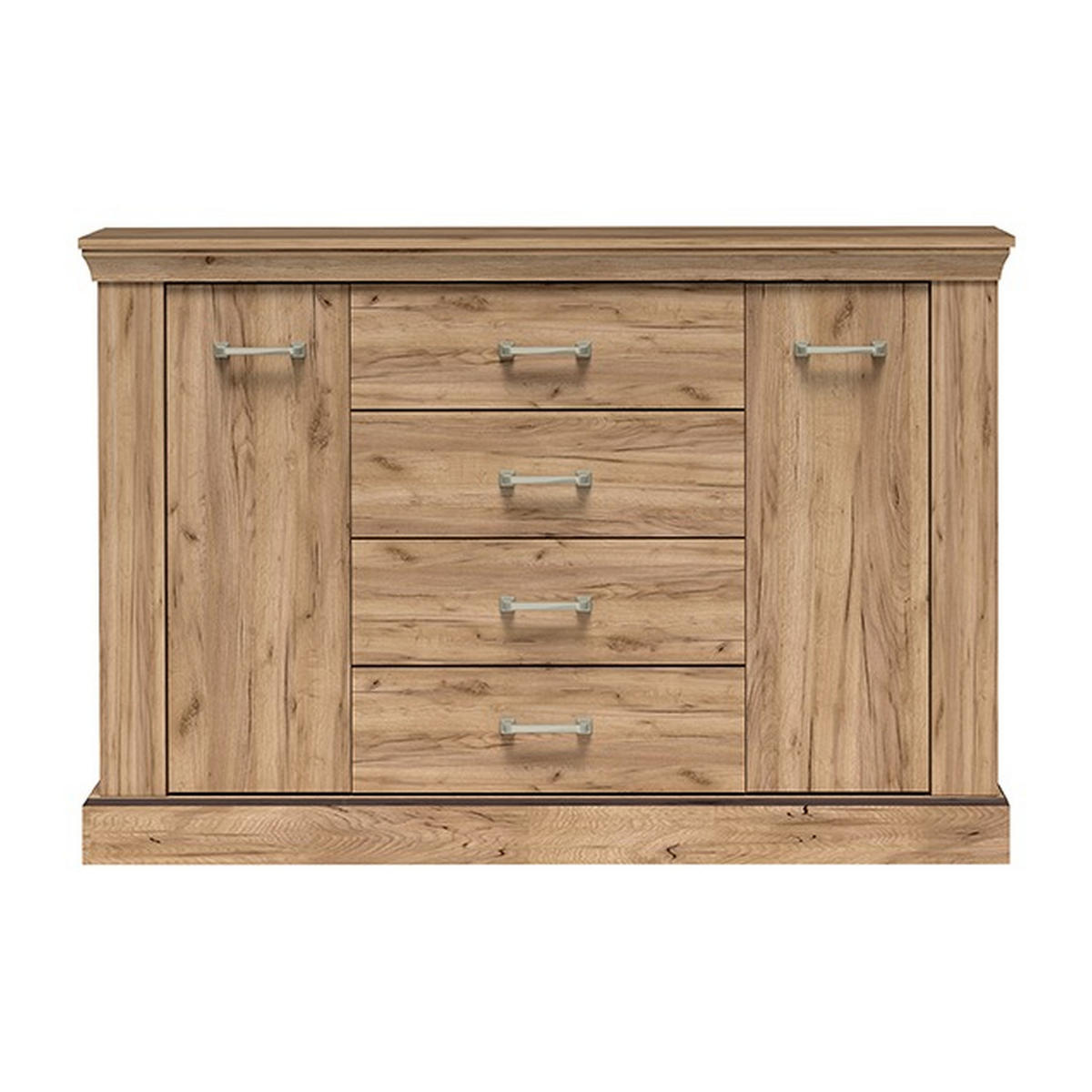 KOMMODE Antica New AN-1 142 x 95,5 x 42 cm Kraft Gold - Wildeiche, Holzwerkstoff/Metall (142/95.5/42cm) - Koseto