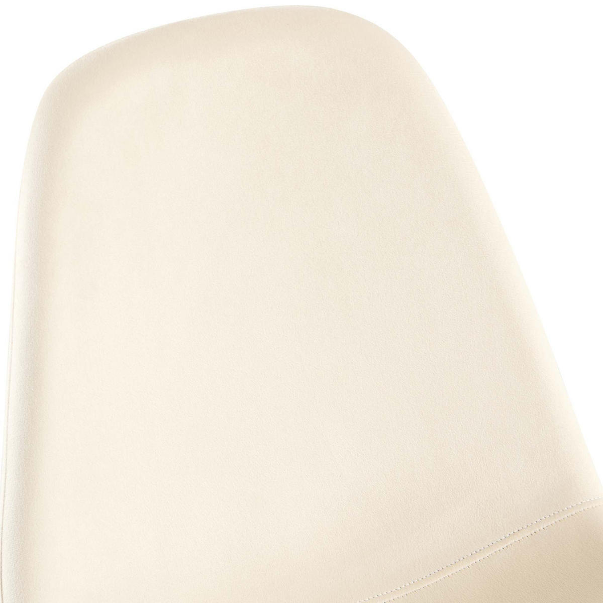 STUHL 4er Set Samt Creme - Creme/Schwarz, Textil/Metall (44/88/51cm) - CLP