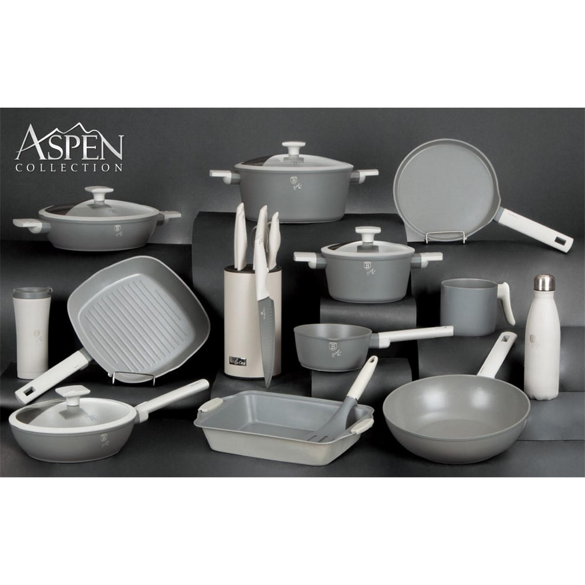 WOK Grau 28/28/7.4 cm BH7071 - Grau, Metall (28cm) - Berlinger Haus