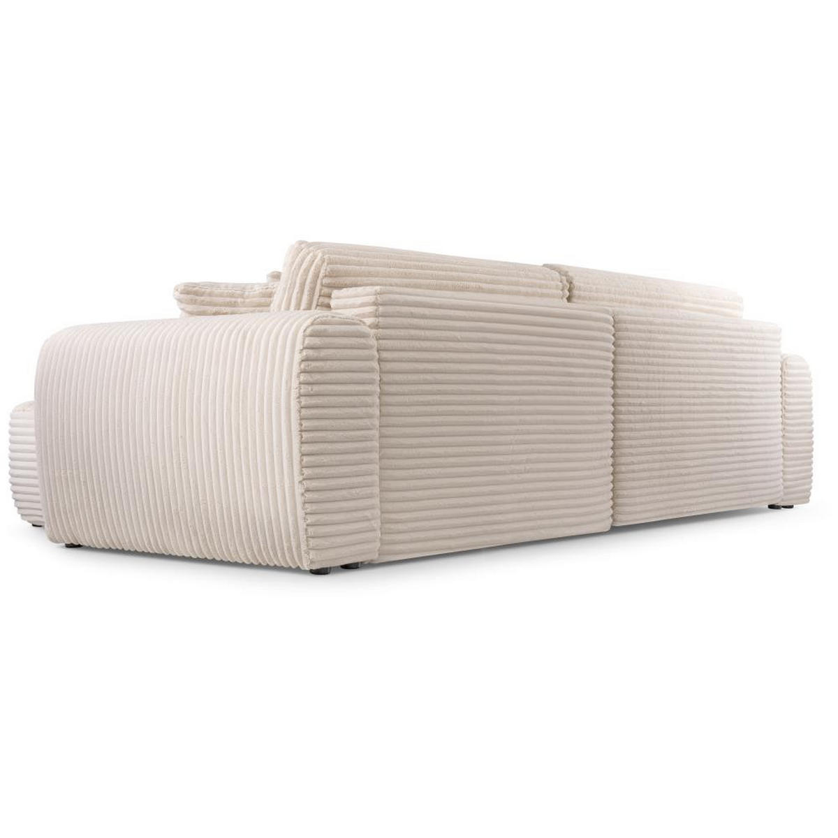 ECKSCHLAFSOFA Harmonia Beige rechts - Beige/Schwarz, Textil (297/169cm) - Beautysofa