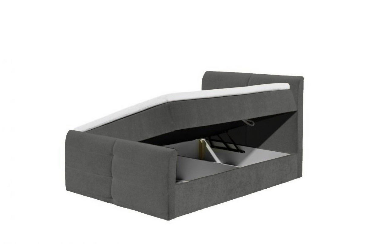 BOXBETT 120x200 inkl. Topper und Bettkasten - Beige/Anthrazit, Holz/Kunststoff (120/200cm) - ed exciting design