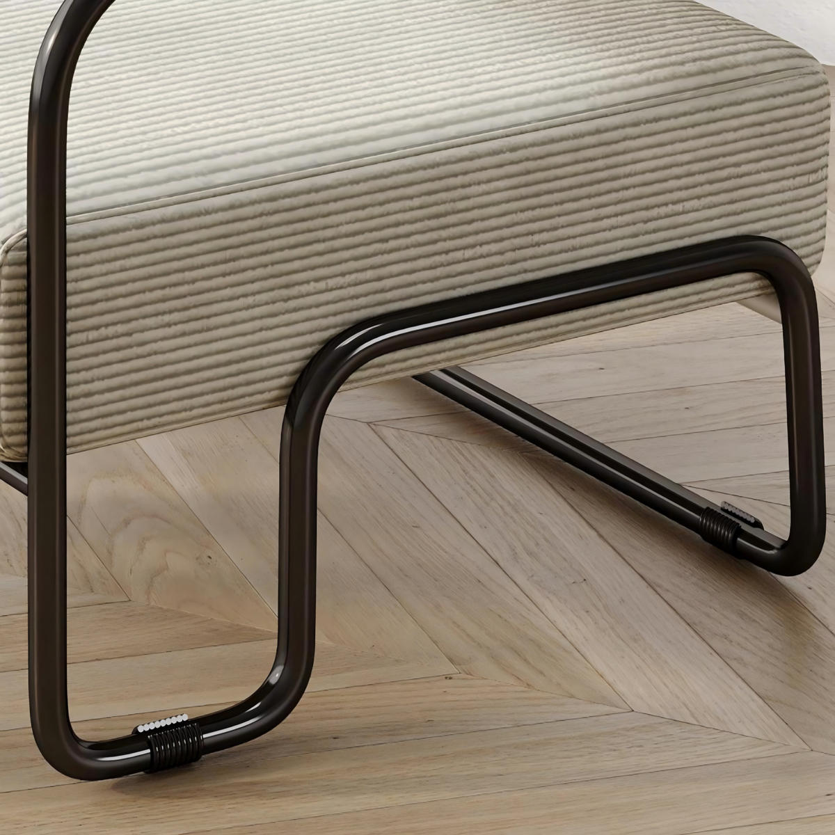 SESSEL Corduroy mit Metallgestell, DE-42392, Biege - Beige, Metall (68.5/70.5/73cm) - ComfortXL