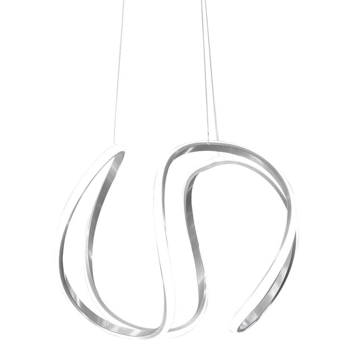 LED HÄNGELEUCHTE VALERIA Grau Weiß - Grau, Metall (45/44/150cm)