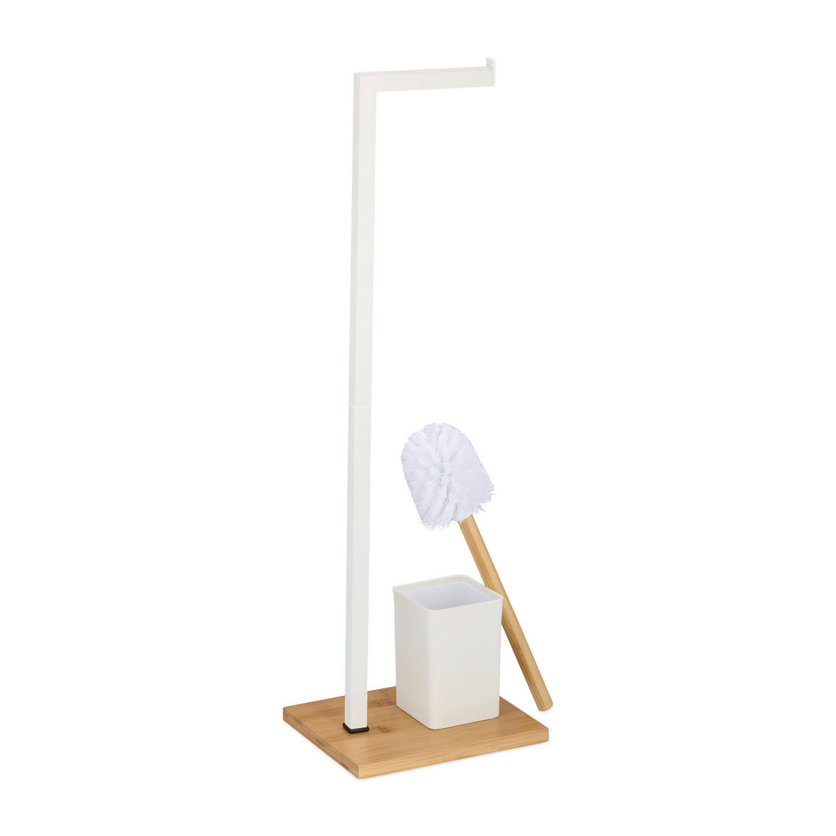 WC-GARNITUR - Weiß, Holz/Kunststoff (22/70.5/18cm) - Relaxdays