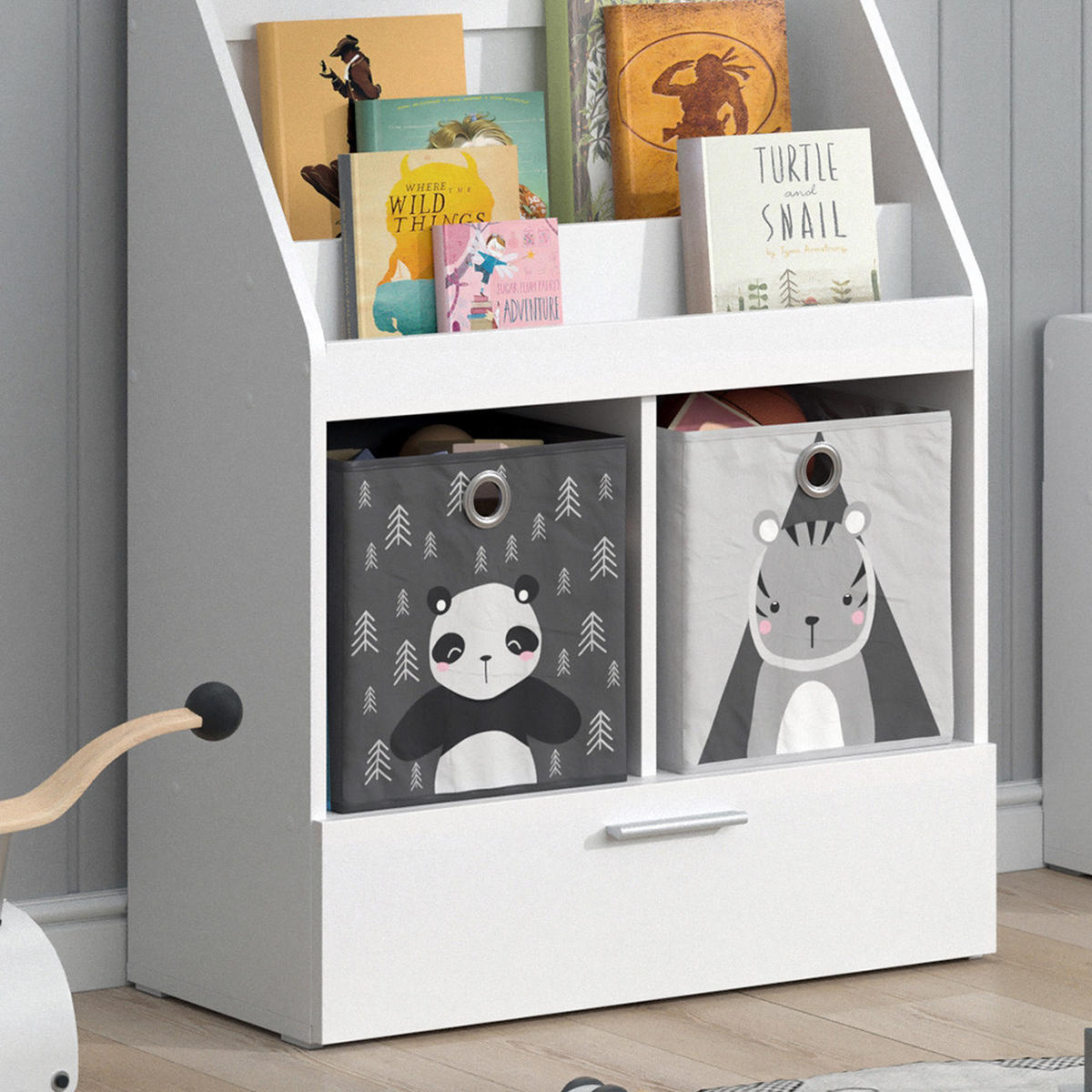 DĚTSKÁ POLIČKA Luigi Bílá - bílá, kompozitní dřevo (72/96.2/31.2cm) - Vicco