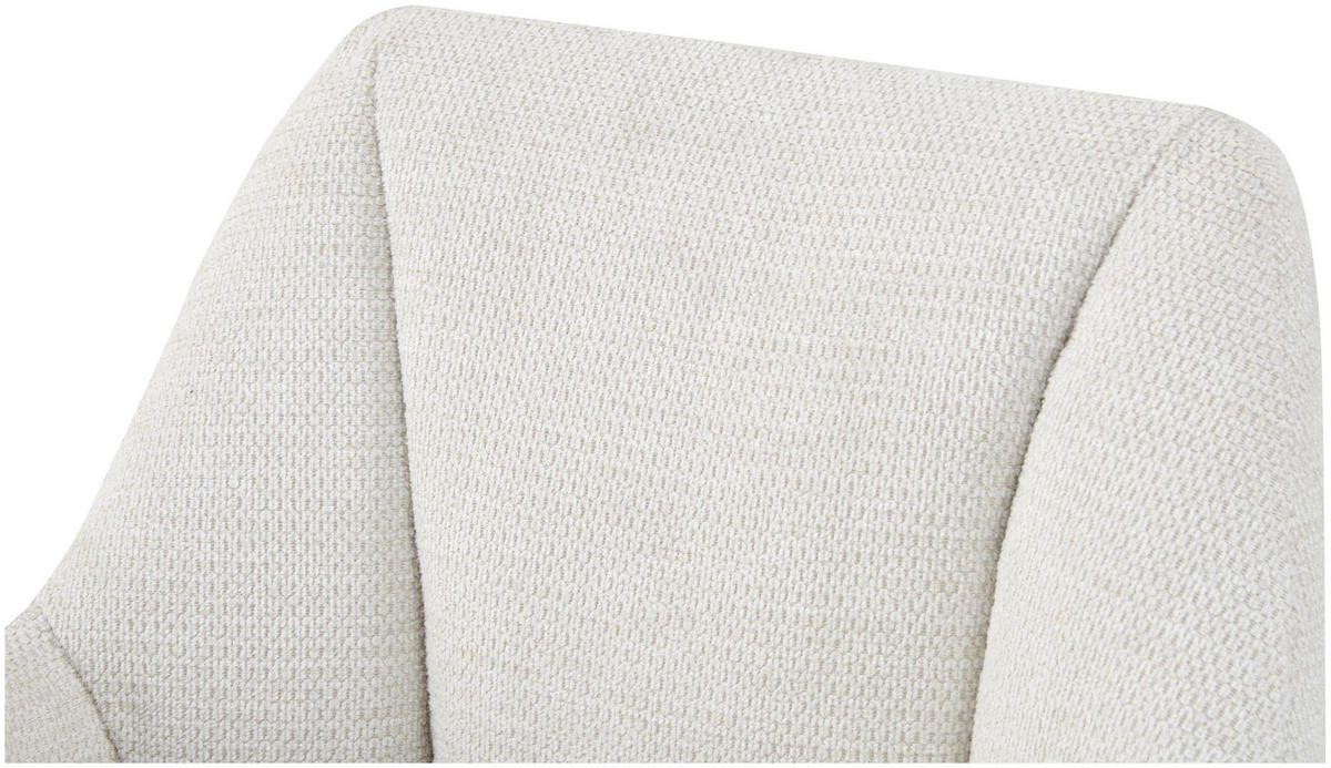 ARMLEHNENSTUHL Bella creme 2er Set - Creme/Schwarz, Textil/Metall (55/82/62cm) - Xonox