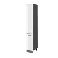 APOTHEKERSCHRANK R-Line Weiß Hochglanz 30 cm - Weiß Hochglanz/Anthrazit, Holzwerkstoff (30/206.8/57.2cm) - Vicco