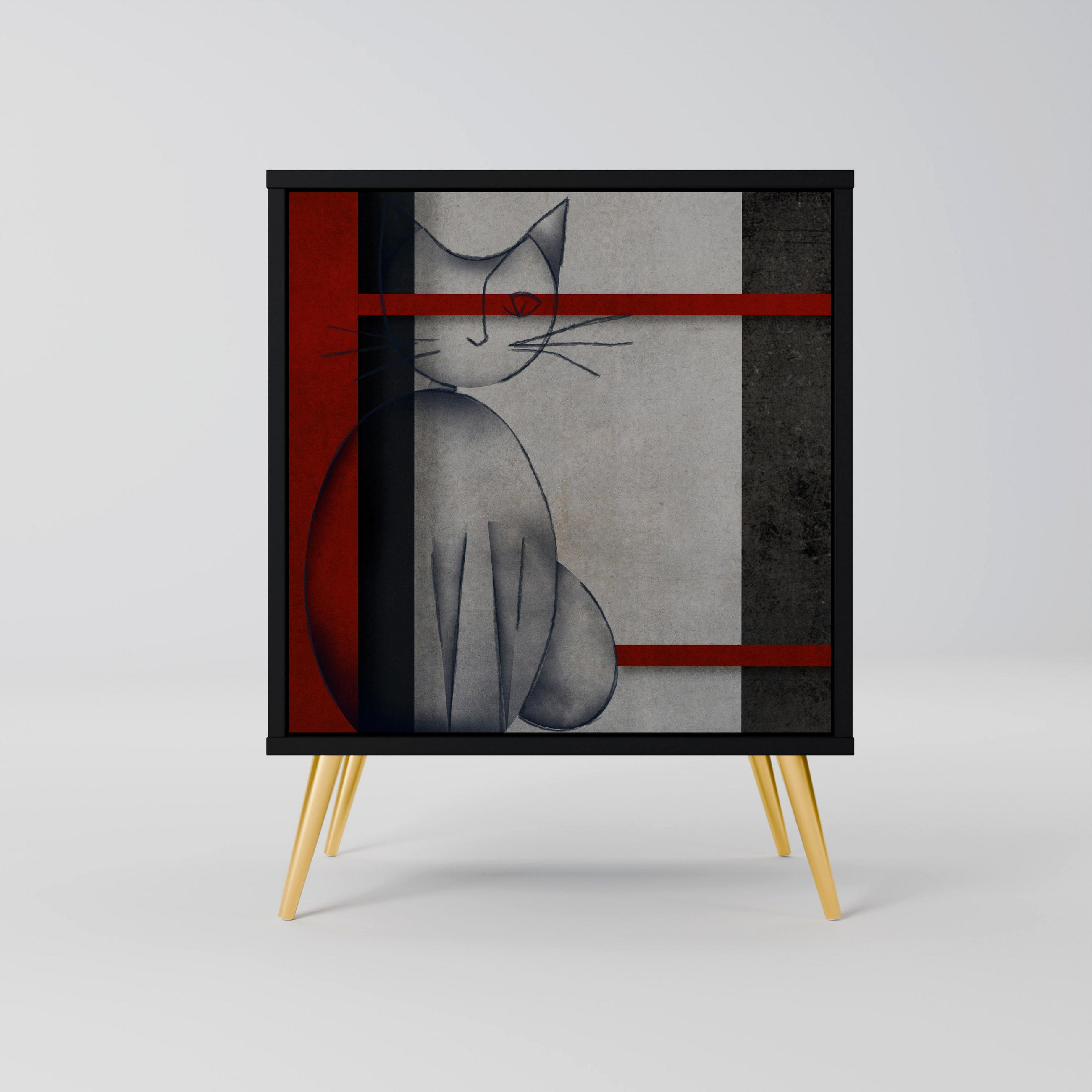 SpaceRebels Sideboard Schwarz 57.5x75.5x42 cm
