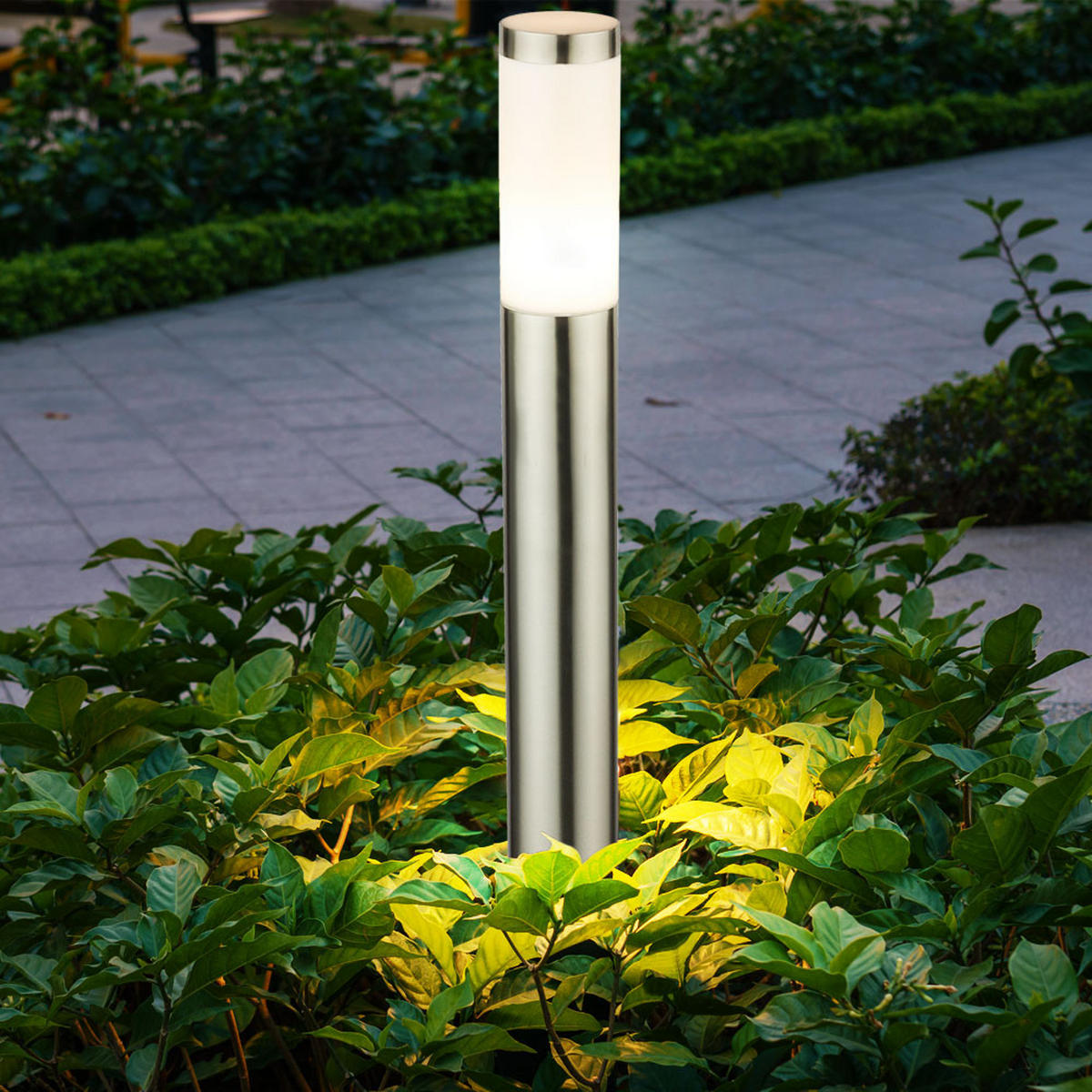 LED WEGELEUCHTE Edelstahl Silber - Silberfarben, Kunststoff/Metall (13/110/13cm)