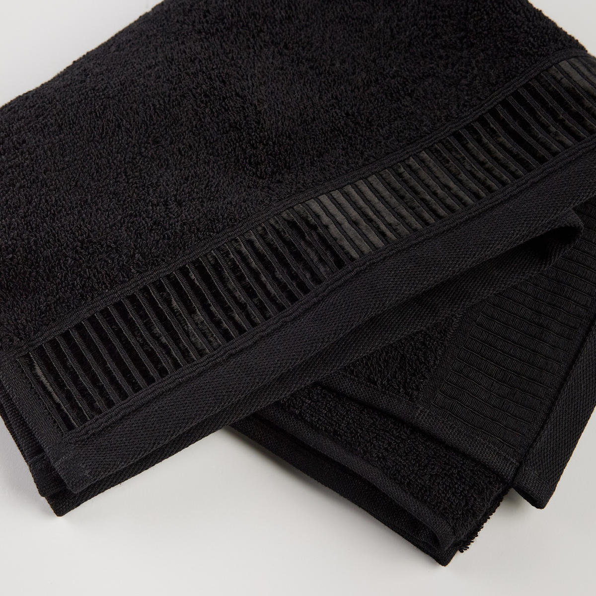 BADETUCH Alicanty - Schwarz, Textil (50/90cm) - home&you