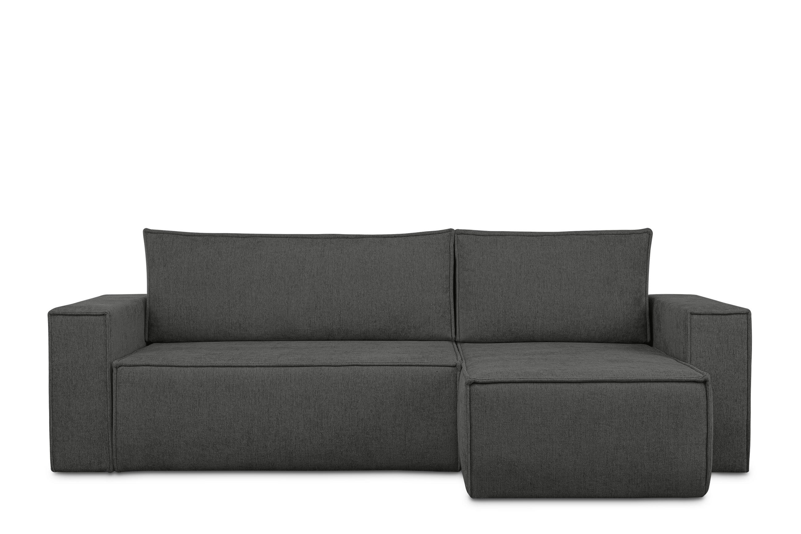 ECKSOFA-LINKS/RECHTS NAPI II mit Schlaffunktion, silber - Silberfarben, Textil (262/148cm) - KONSIMO®