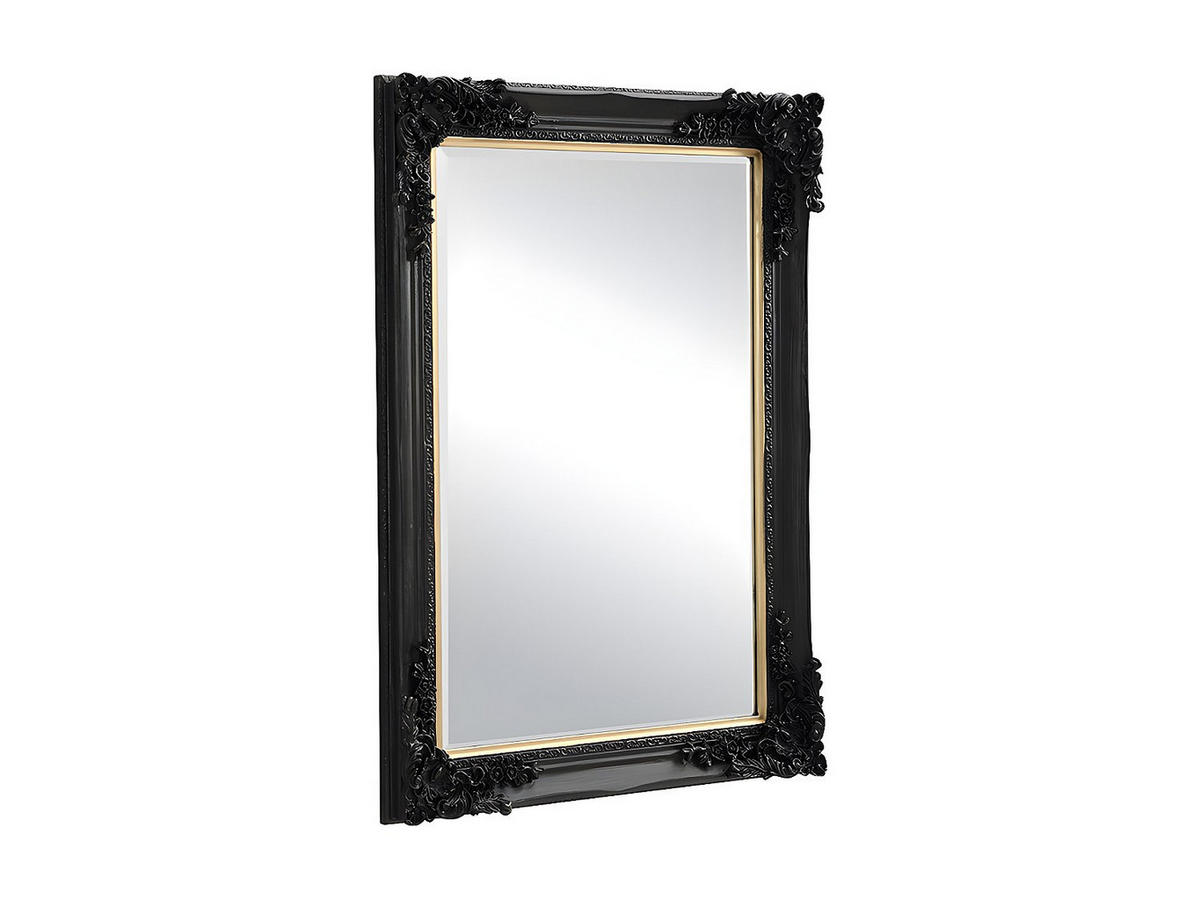 WANDSPIEGEL - 79cm x 1cm - Eukalyptus - schwarz - ATALAYA - Schwarz, Holz (79/109/1cm) - Vente-Unique