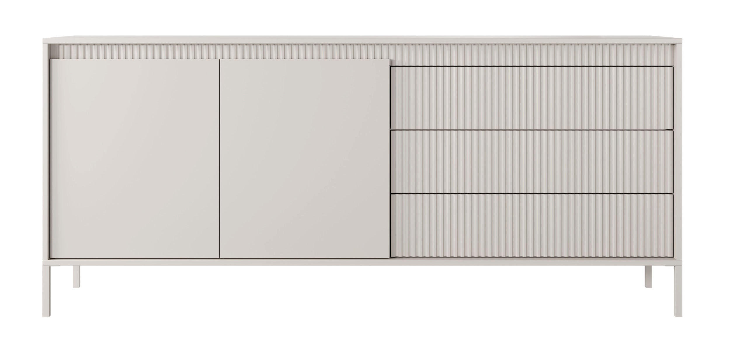 SIDEBOARD Falsetto Beige 187 cm - Beige, Holzwerkstoff/Metall (187/81.5/39.5cm) - Selsey