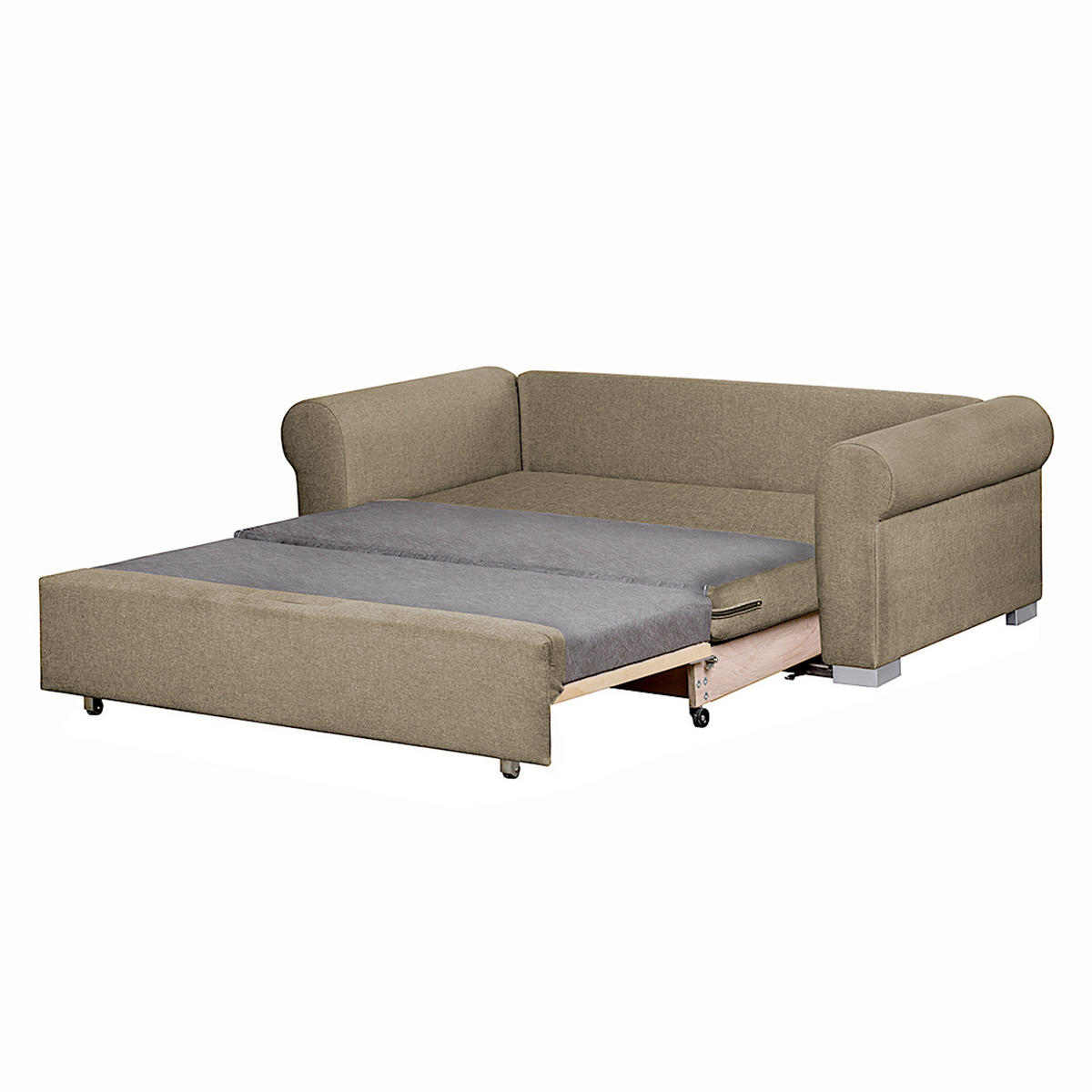 SCHLAFSOFA - Beige, Textil (184/90/90cm) - home24