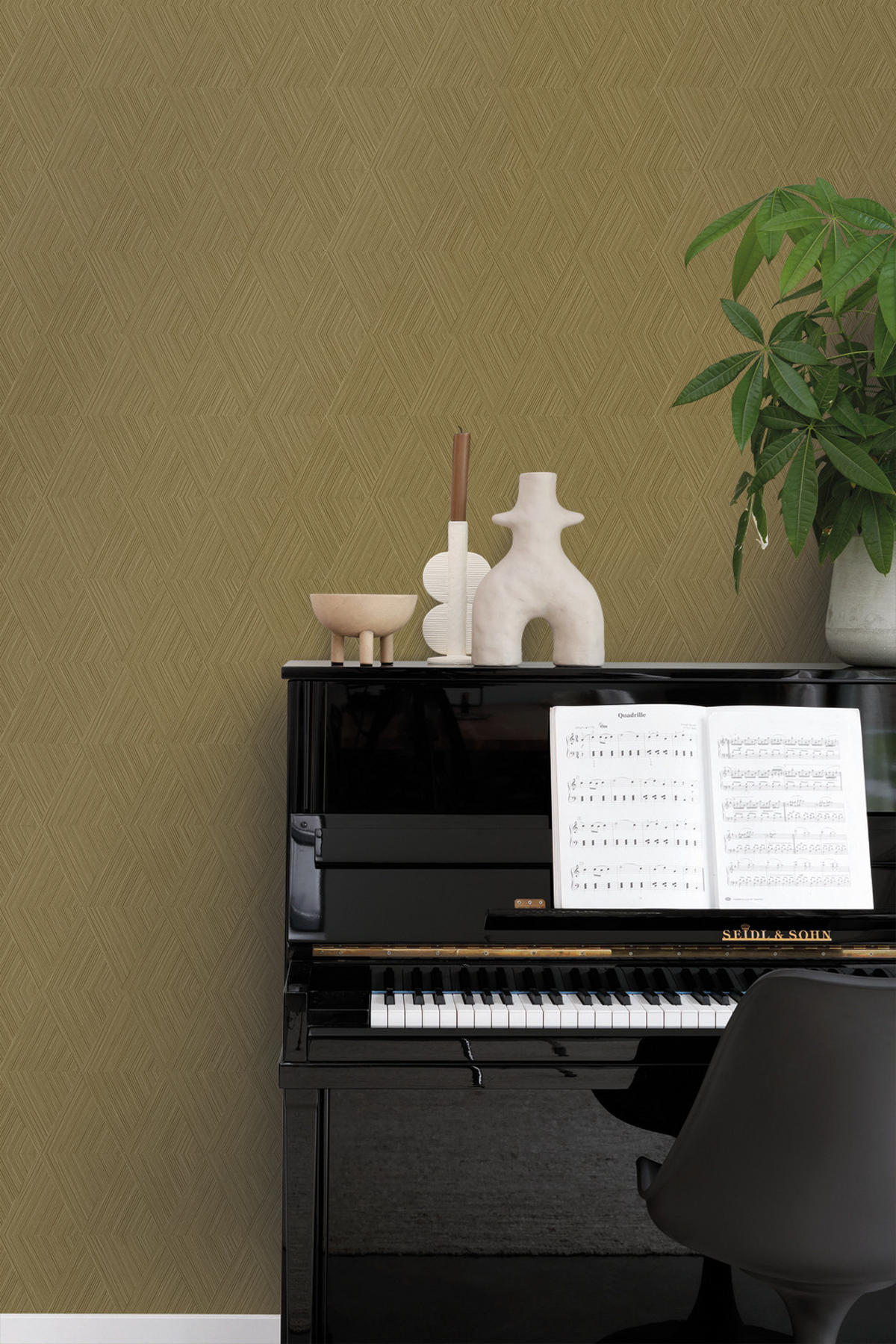 TAPETE 3D-Muster 50 x 900 cm - Gelb, Papier (50/900cm) - Origin Wallcoverings