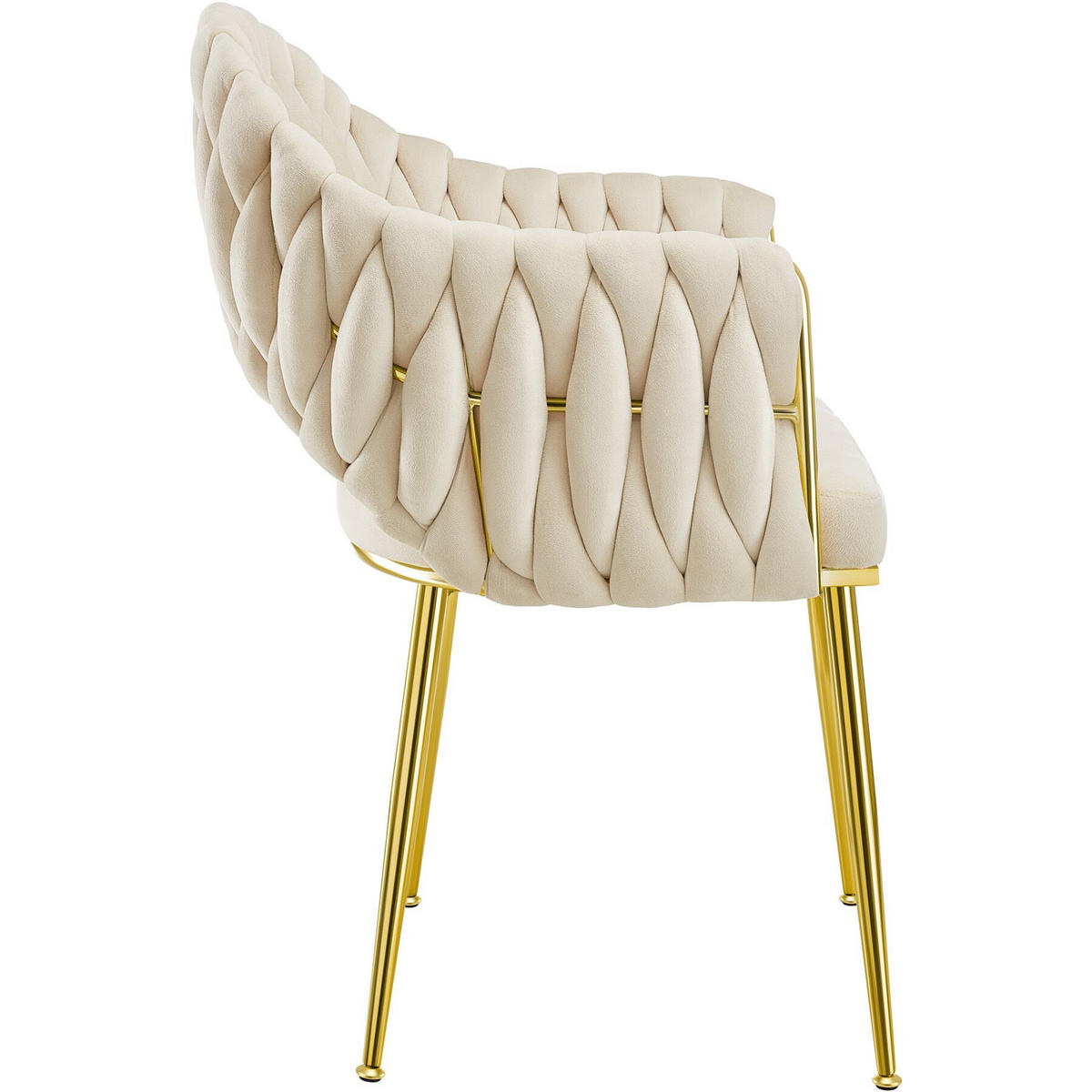 ,,SANDFARBEN/GOLD - Sandfarben/Goldfarben, Kunststoff (55/84/57cm) - tectake