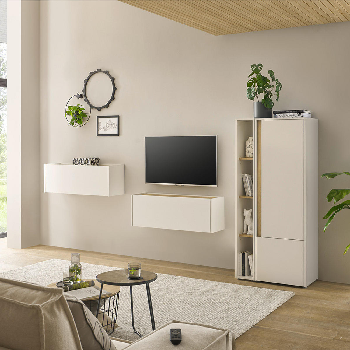 HÄNGESCHRANK Crisp-61 - Weiß, Holzwerkstoff (100/35/30cm) - Lomado