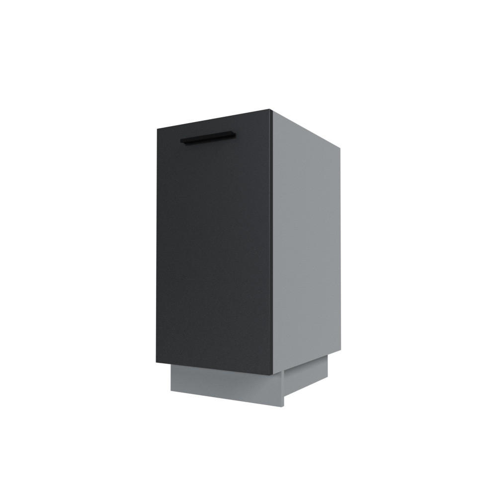Feldmann-Wohnen Apothekerschrank Graphit, Grau 40x82x50 cm
