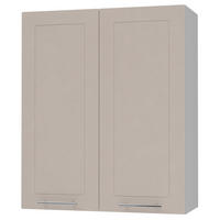 KÜCHENHÄNGESCHRANK Kvantum W4/80 Grau / Kaschmir Matt 80 / 32,5 / 96cm - Kaschmir/Grau, Holz/Holzwerkstoff (80/96/32.5cm) - Feldmann-Wohnen
