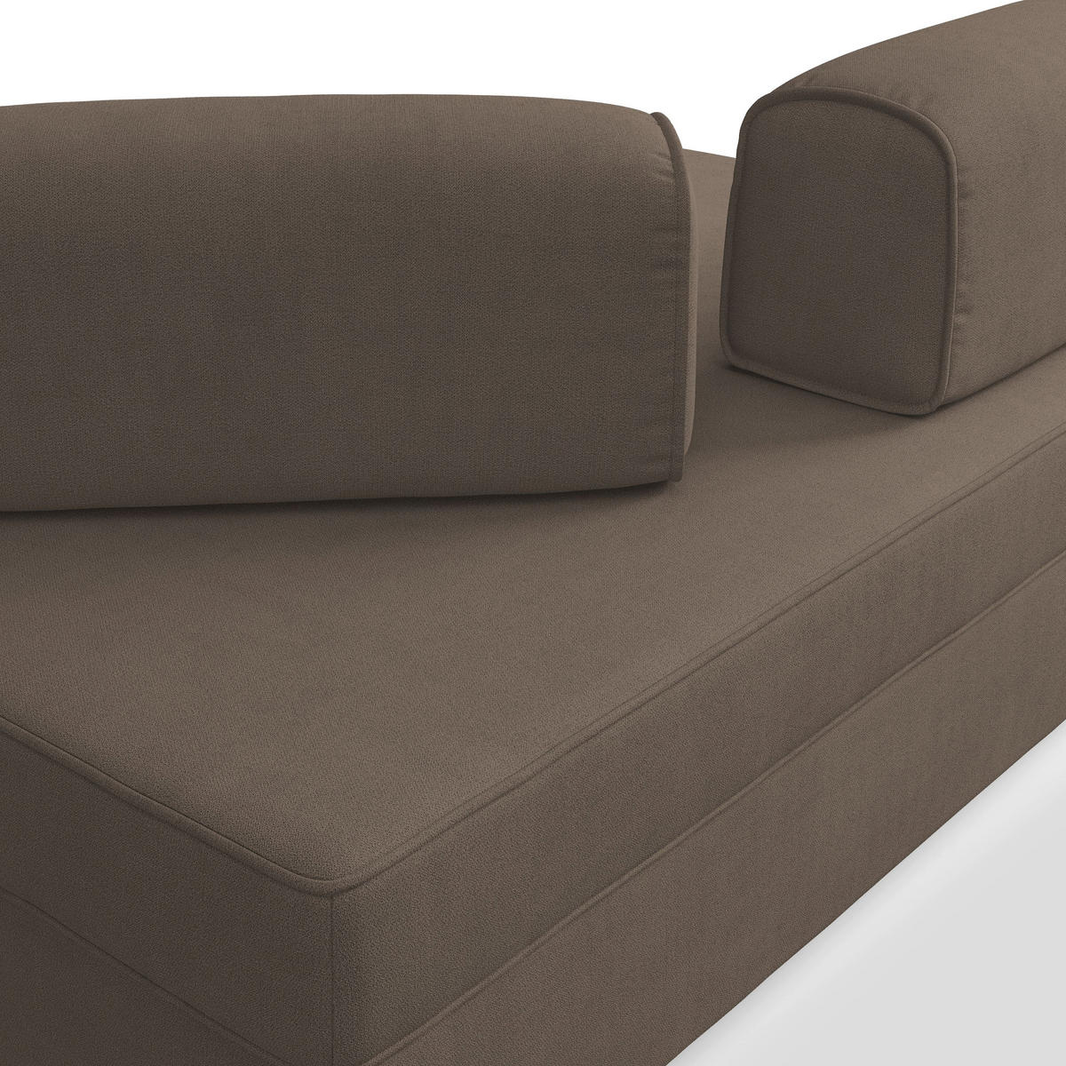 LINEARSOFA Liberty ausziehbar - Braun, Textil (160/42/105cm) - Divani.store