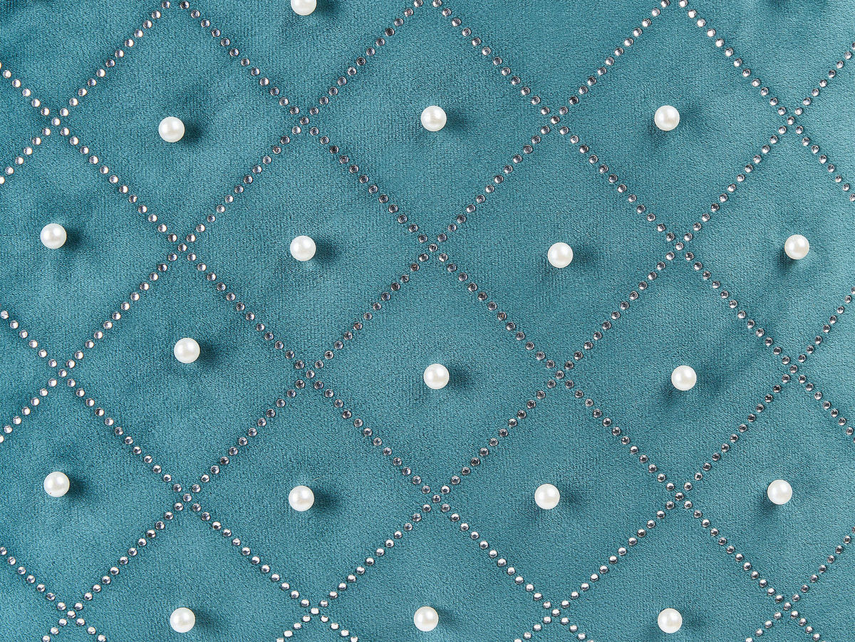DEKOKISSEN 2er-Set Blaugrün 45/45 cm Yarrow - Türkis, Textil (45/45cm) - Beliani