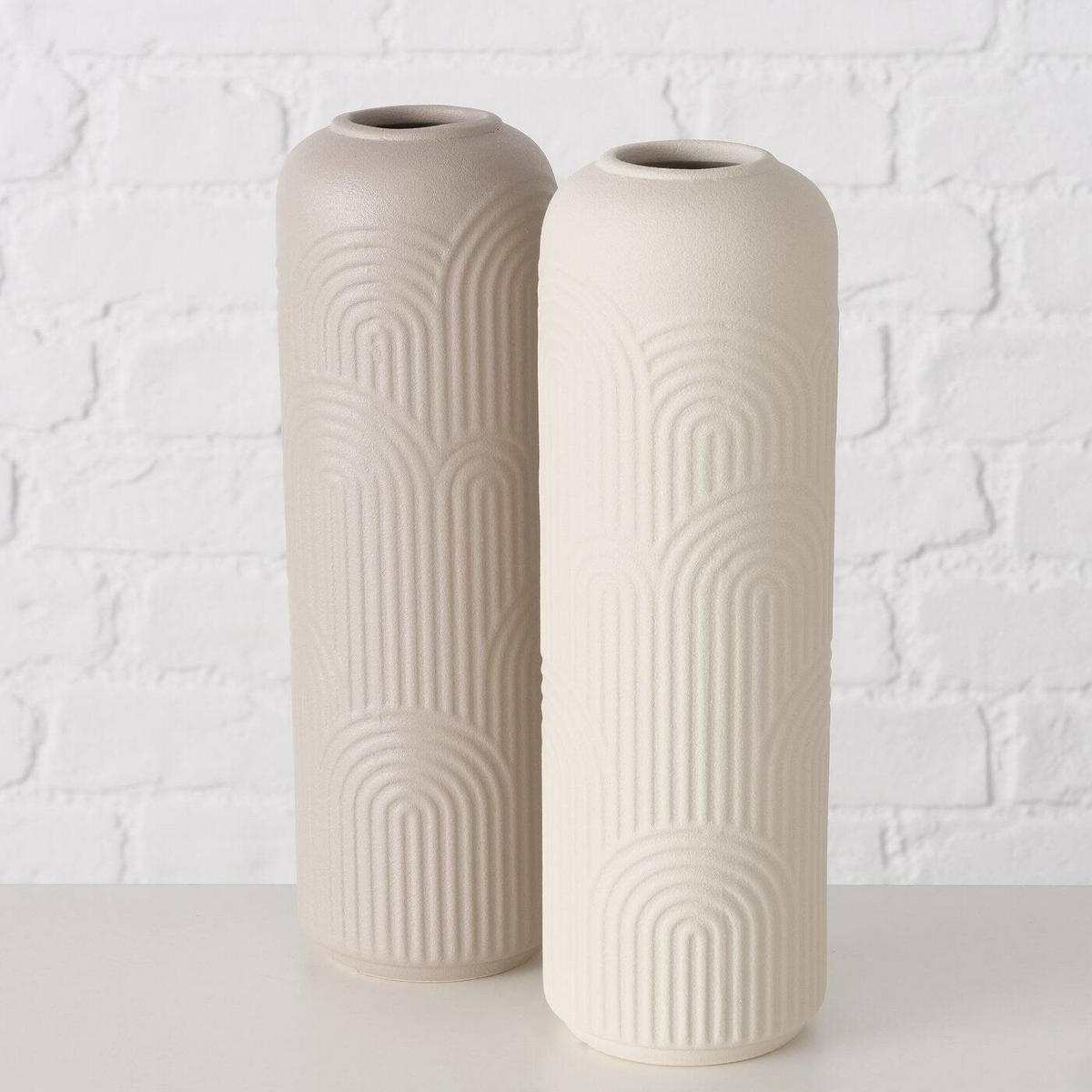 BLUMENVASE Aliette 25 cm - Taupe, Keramik (25cm) - Boltze Home