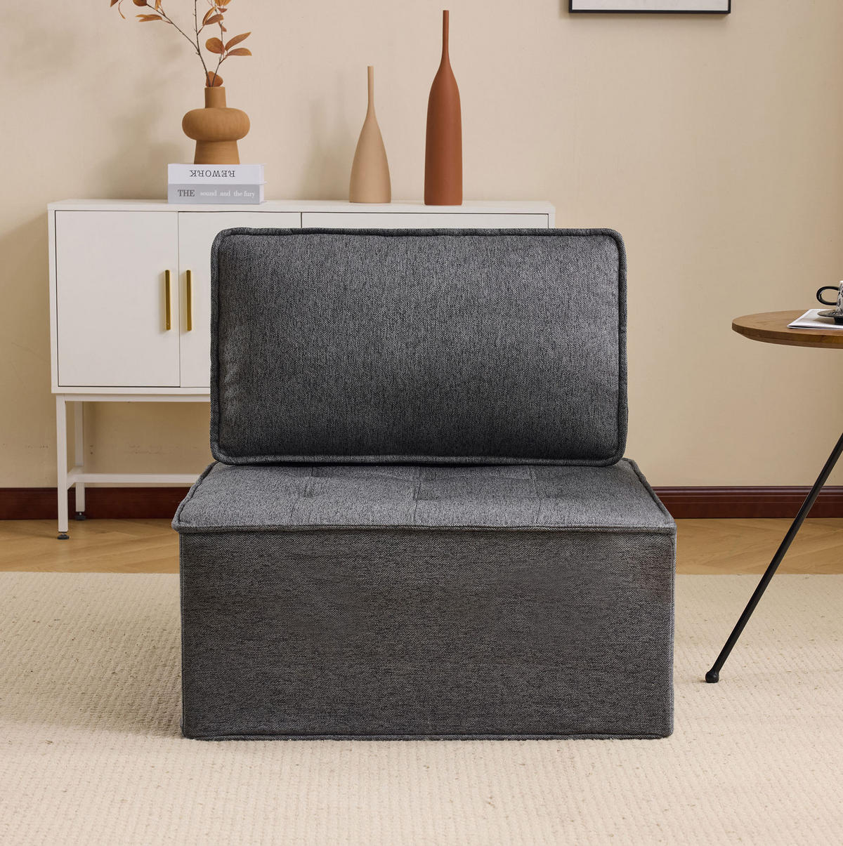 SESSEL 81/81/81 cm mit ergonomischer Rückenlehne und kompaktem Design, Dunkelgrau - Dunkelgrau, Holzwerkstoff (81/81/81cm) - Redom