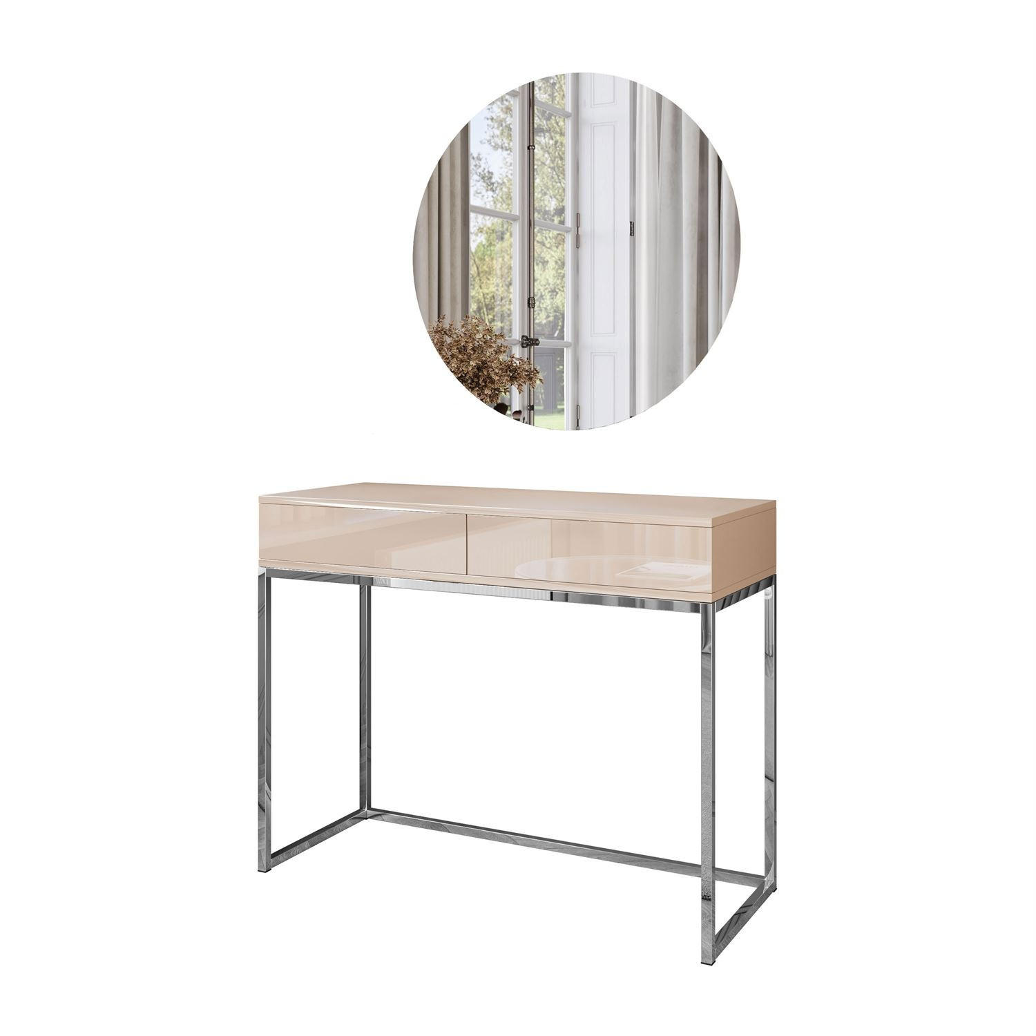 Lookway Schminktisch Kaschmir, Gold 100x81x42 cm