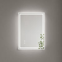 BADSPIEGEL mit Touch-Bedienung 70/50/3,5 cm - Weiß, Glas (50/3.5/70cm) - EMKE