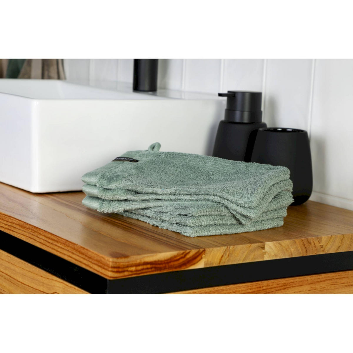 WASCHHANDSCHUH SENSE-6 - Grün, Textil (16/21cm) - Schöner Wohnen