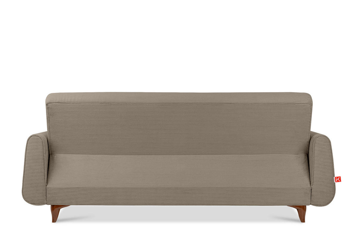 3-SITZER-SCHLAFSOFA GUSTAVO II mit Armlehnen, Beige - Beige, Holz/Holzwerkstoff (230/98/98cm) - KONSIMO®